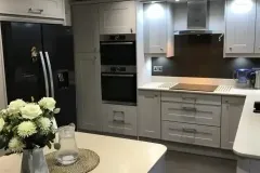 Classic Cashmere White Acrylic Kitchen Installation Priorslee Telford