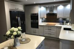 Classic Cashmere White Acrylic Kitchen Installation Priorslee Telford