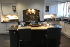Classic Grey Graphite Kitchen With Island Weston Under Lizard Staffordshire