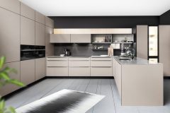 Black Line Terragrey Industrial style black German kitchen design