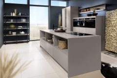 Modern grey and white German kitchen image