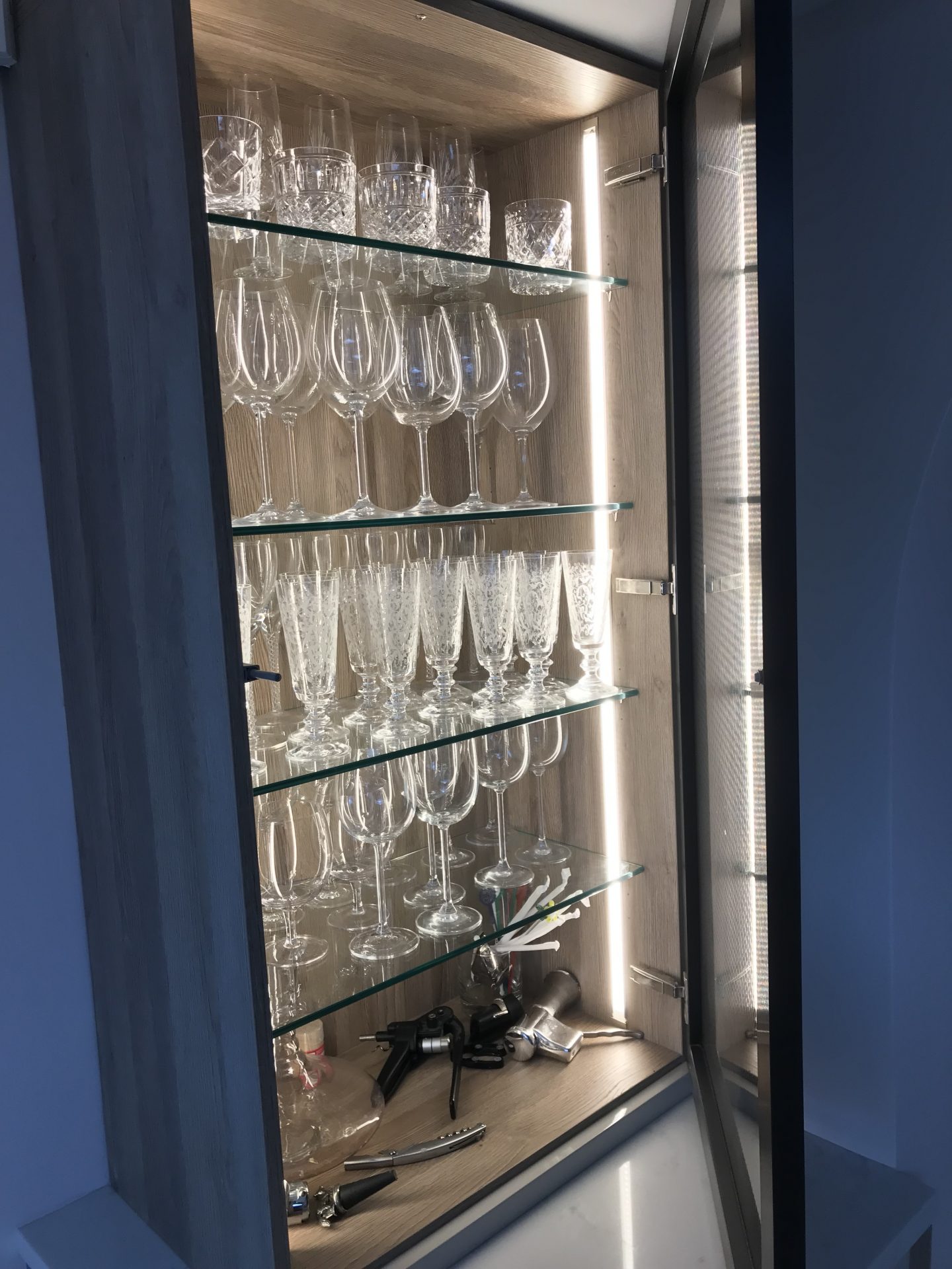 German Kitchen Glass Display Cabinet