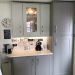Classic Kitchen Installation with glass cabinets - St Georges Telford Shropshire